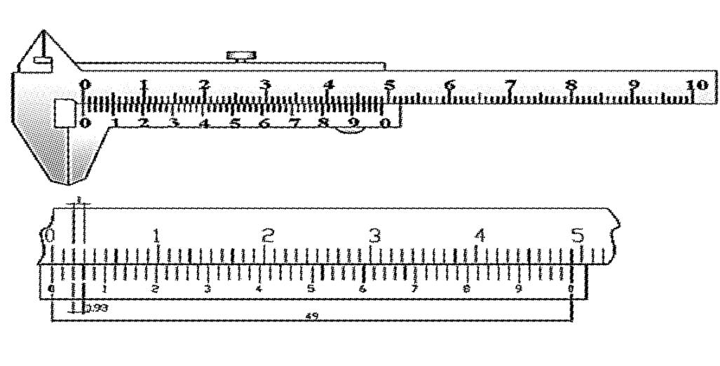 50分度游標(biāo)卡尺度數(shù)原理